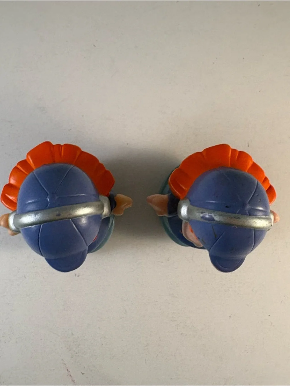 Lot 2 Fisher Price Little People Woman Girl Cap Headset Red Hair/Orange Hair‎